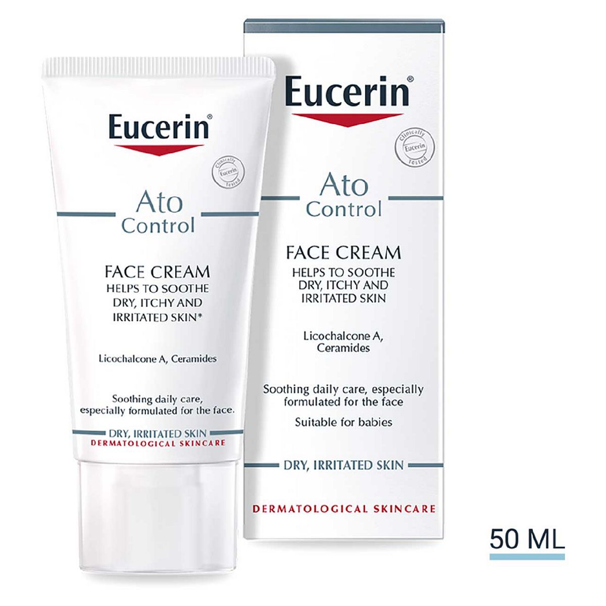 Eucerin AtoControl Face Cream for Dry Itchy Irritated Skin 50ml GOODS Boots   