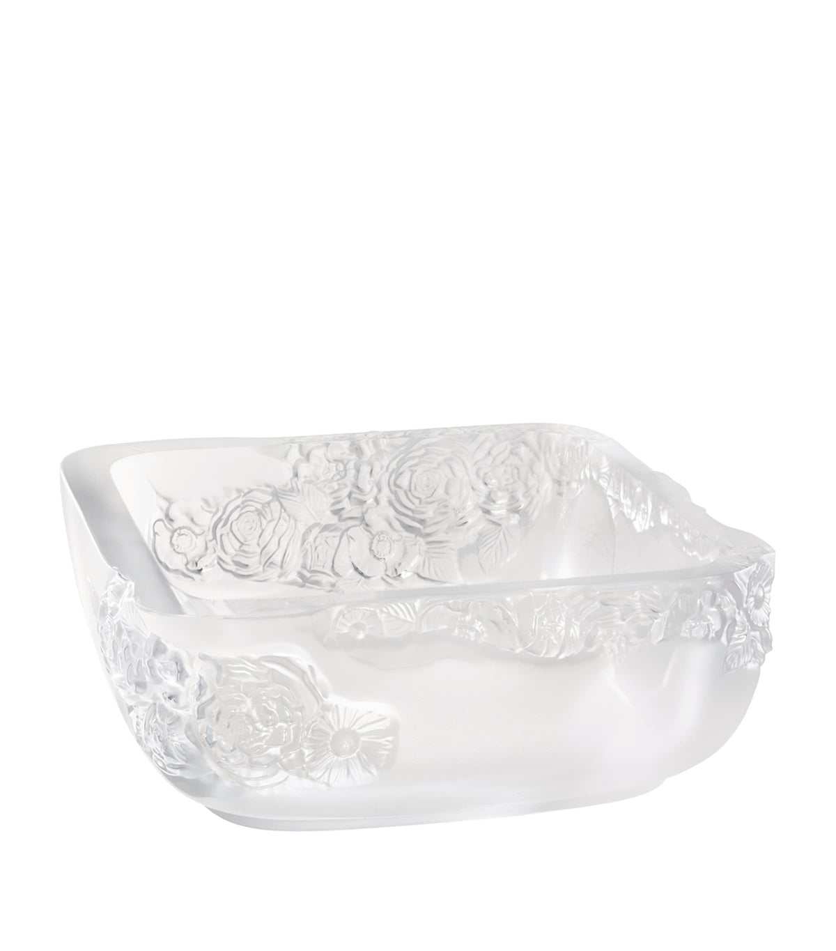 Lalique peonies crystal bowl 26cm, UK version