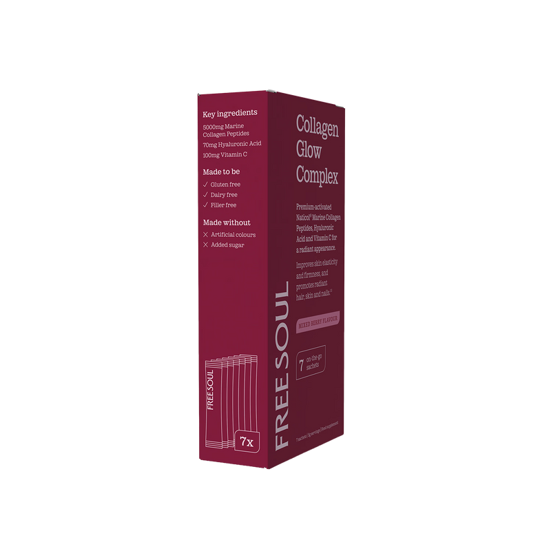 Free Soul Collagen Glow mixed berry sachets (British brand)