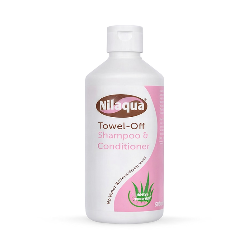 Nilaqua Towel Off shampoo and conditioner 500ml, UK version