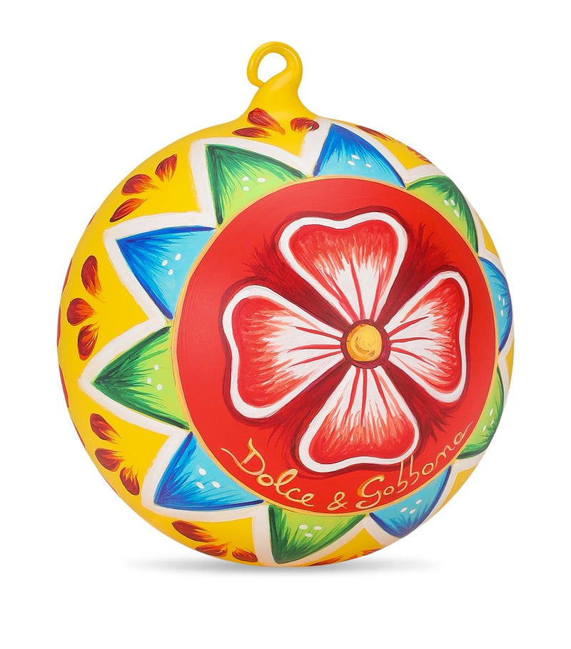 Dolce&Gabbana Casa hand-painted bauble 13cm, UK version