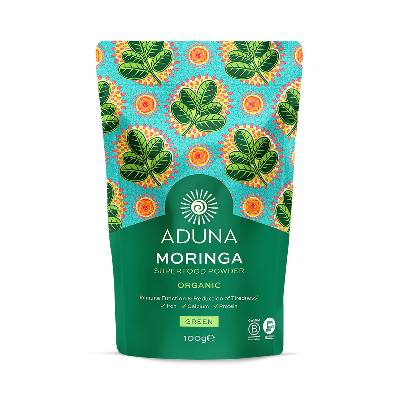 Aduna Organic Moringa Green Superleaf Powder 100g - British product