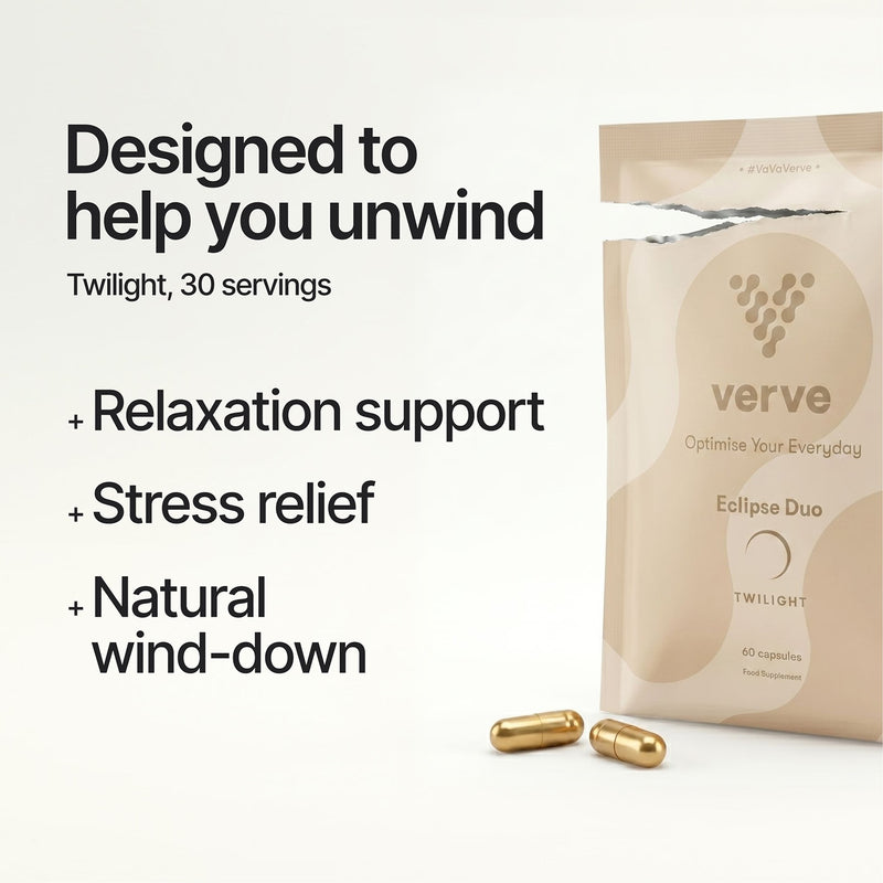 Twilight sleep supplement capsules with L-Theanine, passionflower, chamomile, 30 servings (British brand)