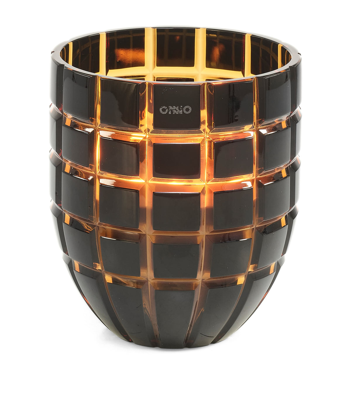 Onno large gold scented candle in crystal glass jar, imported from the UK