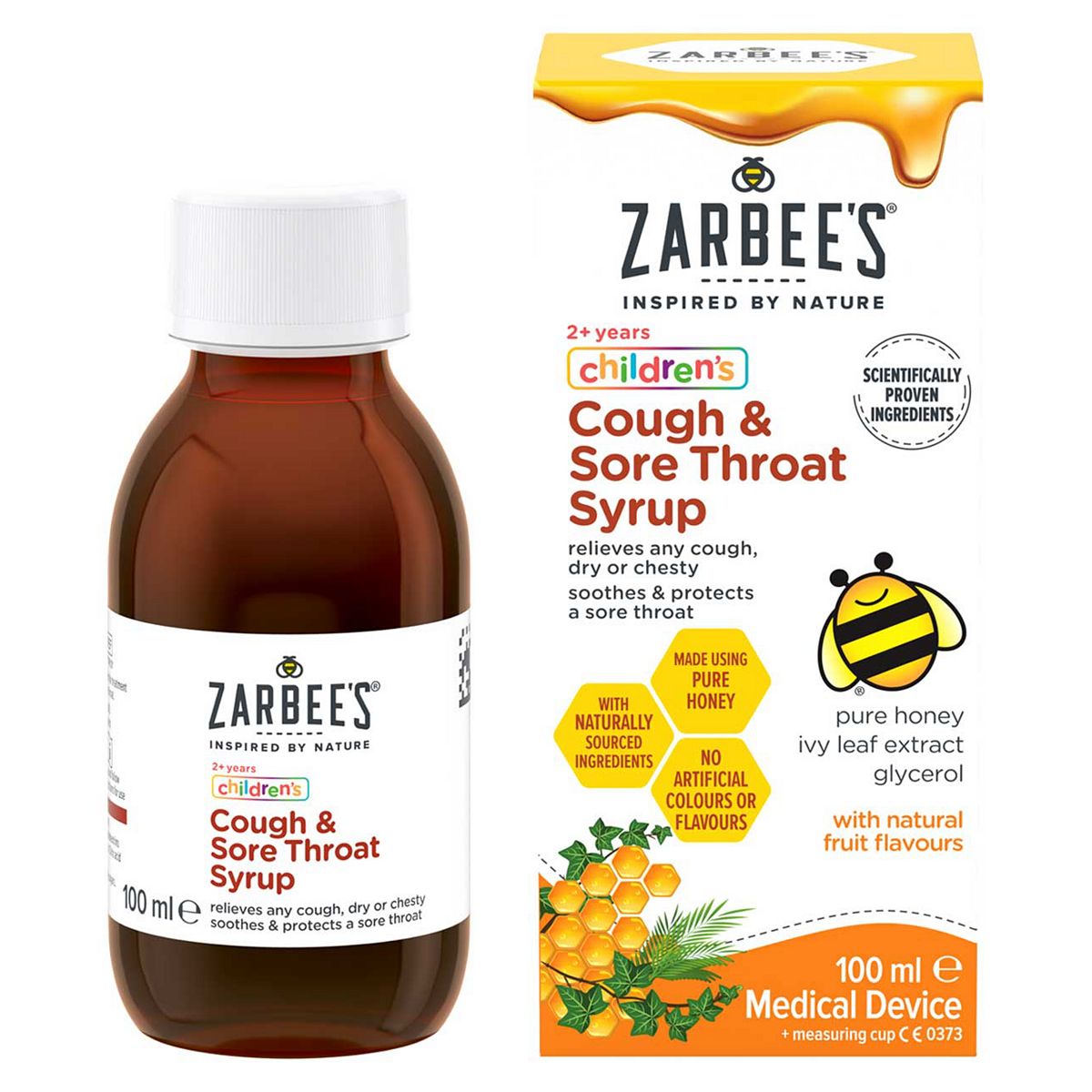 Zarbees Children's Cough & Sore Throat Syrup - 100ml GOODS Boots   