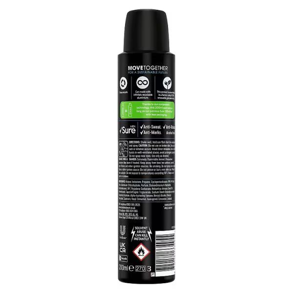 Sure Men Anti-Perspirant Spray Invisible Ice Fresh 200ml (British brand)
