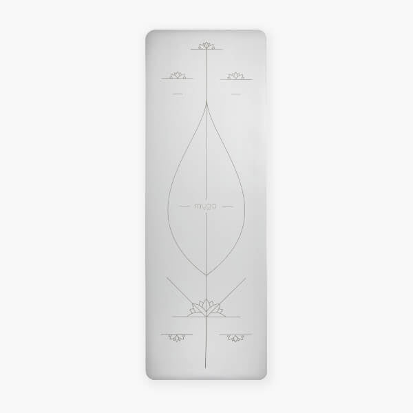 Myga XL Alignment grey yoga mat - British brand