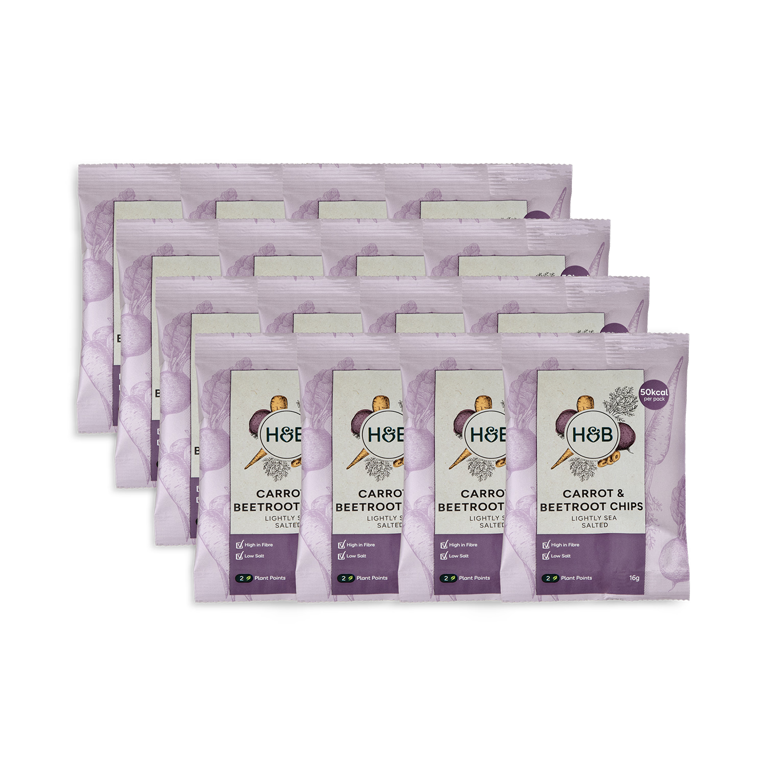 Holland & Barrett Carrot & Beetroot Vegetable Chips 16 Pack, UK version