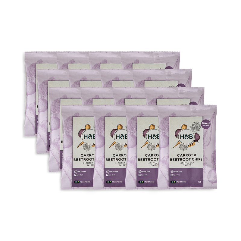 Holland & Barrett Carrot & Beetroot Vegetable Chips 16 Pack, UK version