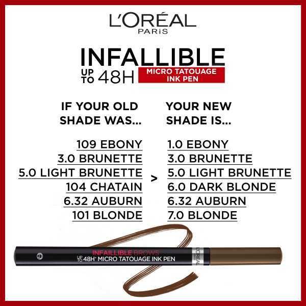 L'Oreal Paris Infallible Brows 48H Ink Pen 7.0 Blonde GOODS Superdrug   