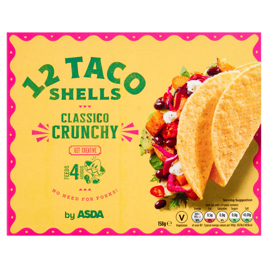 ASDA 12 Crunchy Taco Shells GOODS ASDA   