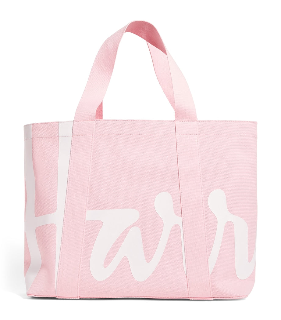 Harrods medium cotton logo tote bag, UK version