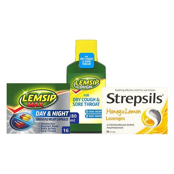 Lemsip, Strepsils and Dry Cough Bundle