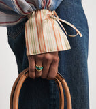 L'Atelier Nawbar Boa stackable ring in yellow gold and malachite, UK version