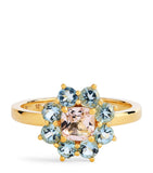 Jennifer Meyer 18kt gold aquamarine flower ring, UK version