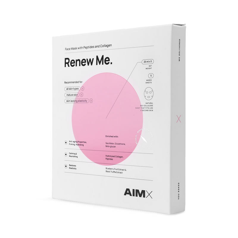 AimX Renew Me sheet mask 25ml, imported from the UK