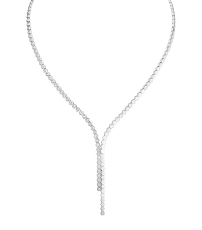 Harrods Chaumet Bee de Chaumet White Gold and Diamond Asymmetric Necklace- Buy online at McGrocer