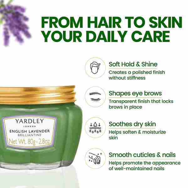 Yardley London English Lavender brilliantine 80g, imported from the UK