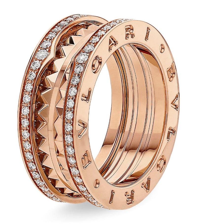 Bvlgari B.zero1 Rock rose gold diamond ring, UK version