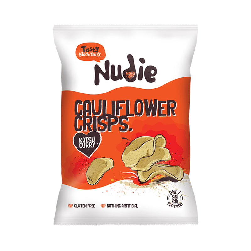 Nudie Katsu Curry Cauliflower Crisps 20g (British brand)