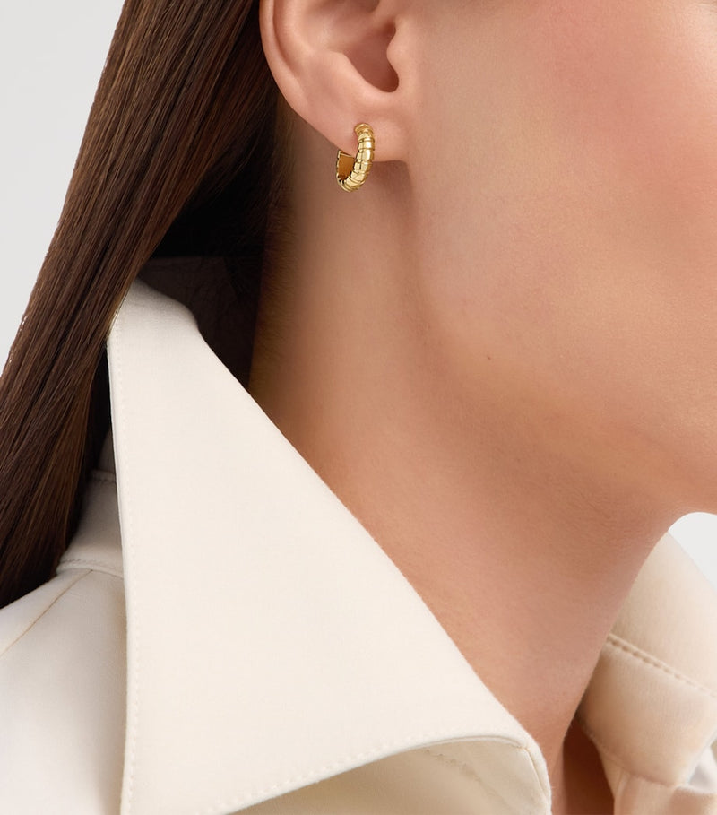 Bvlgari Tubogas hoop earrings 18k yellow gold (British brand)