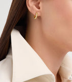 Bvlgari Tubogas hoop earrings 18k yellow gold (British brand)
