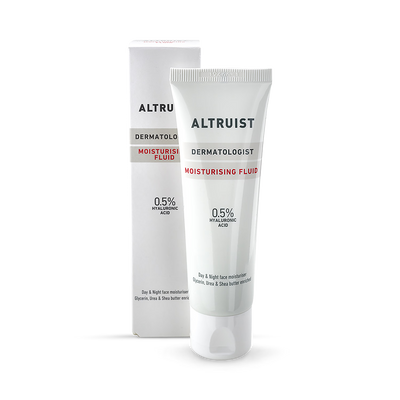 Holland & Barrett Altruist Moisturising Fluid with 0.5% Hyaluronic Acid Facial Moisturiser 50ml- Buy online at McGrocer