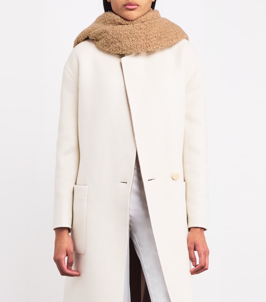 Joseph bouclé knit scarf in wool blend (British brand)