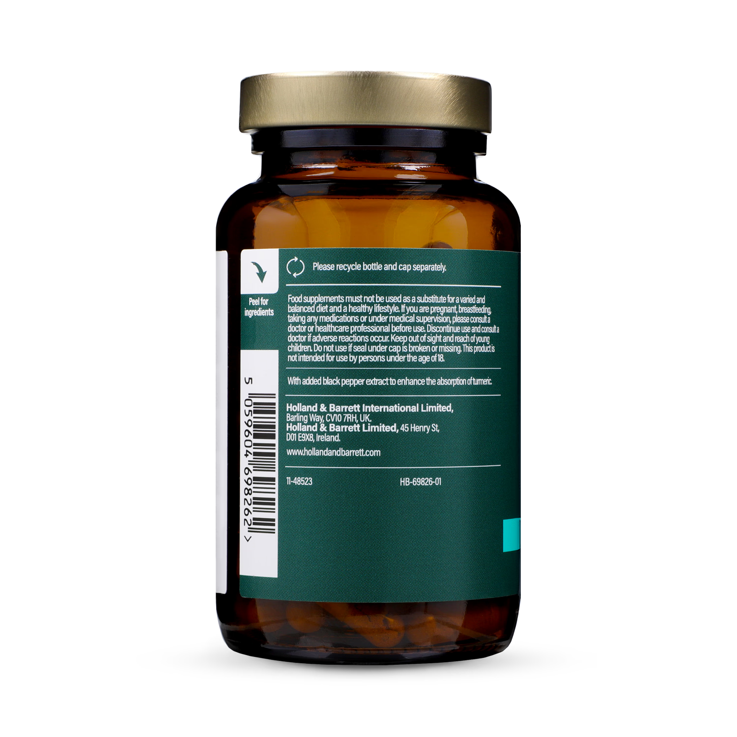 Holland & Barrett turmeric complex 90 capsules, imported from the UK