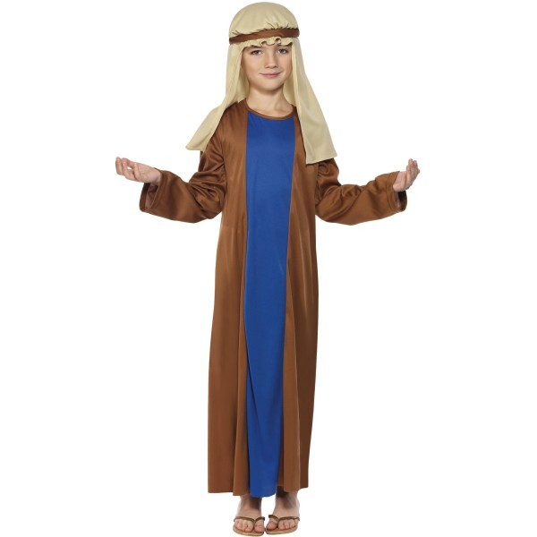 Smiffys Joseph costume child brown robe headpiece (British brand)
