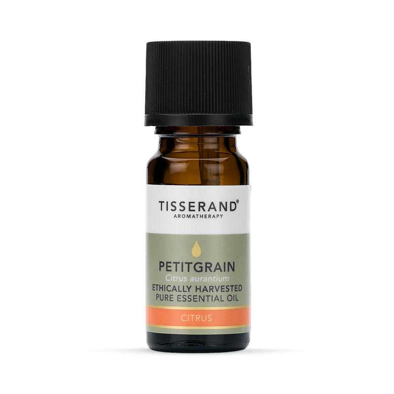 Tisserand Petitgrain Pure Essential Oil 9ml, imported from the UK
