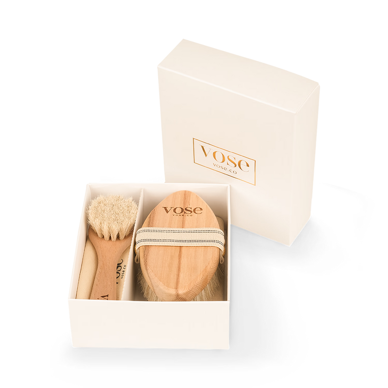 Horse hair face and body dry brush set, imported from the UK