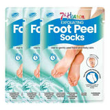 7th Heaven exfoliating foot peel socks pack of 3, UK version