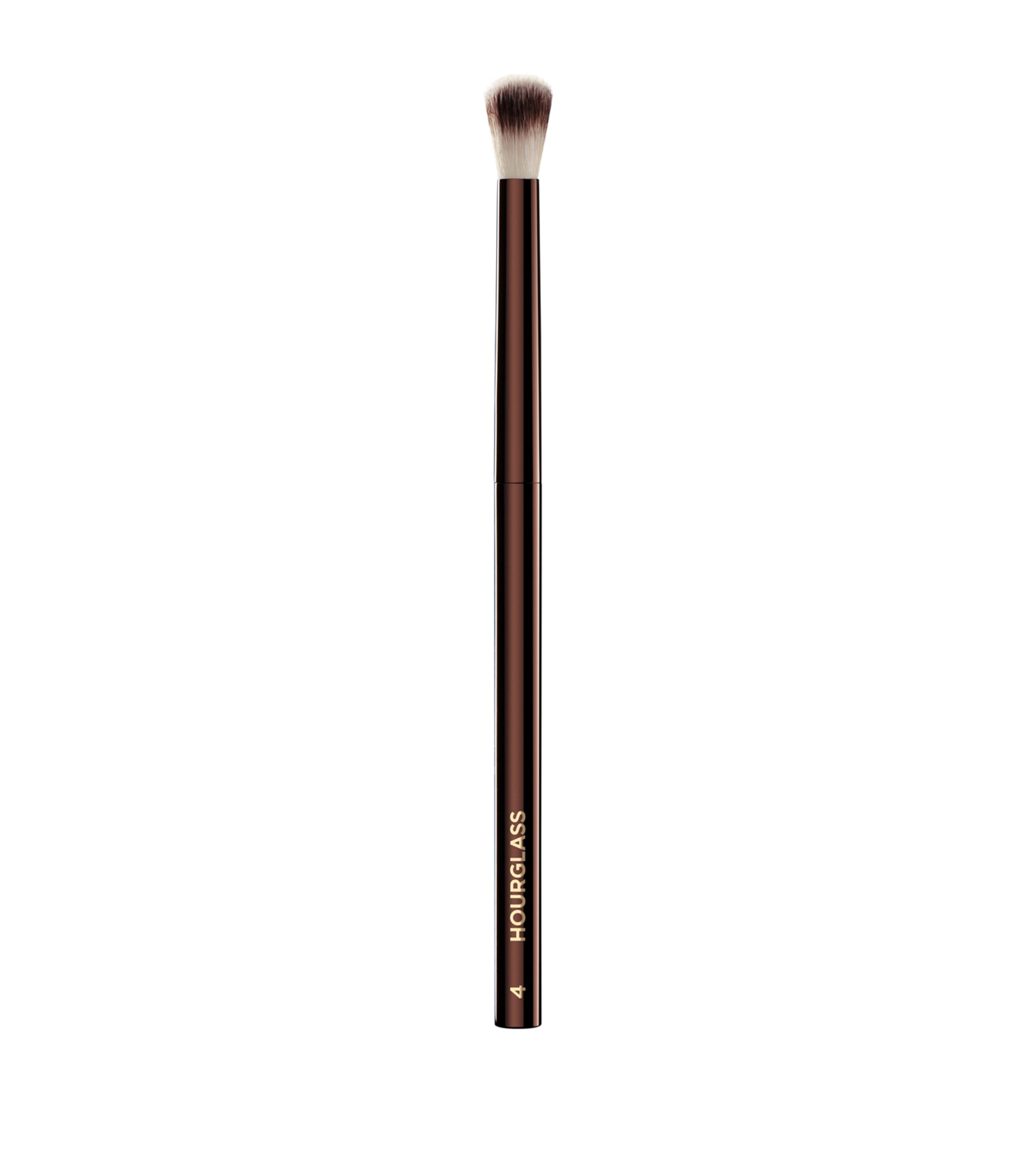 Hourglass No.4 crease brush with domed Taklon bristles and weighted handle, UK version