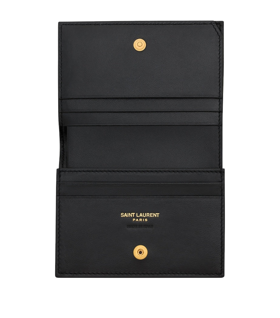 Saint Laurent Monogram Metalassé bifold wallet 11x9cm, imported from the UK