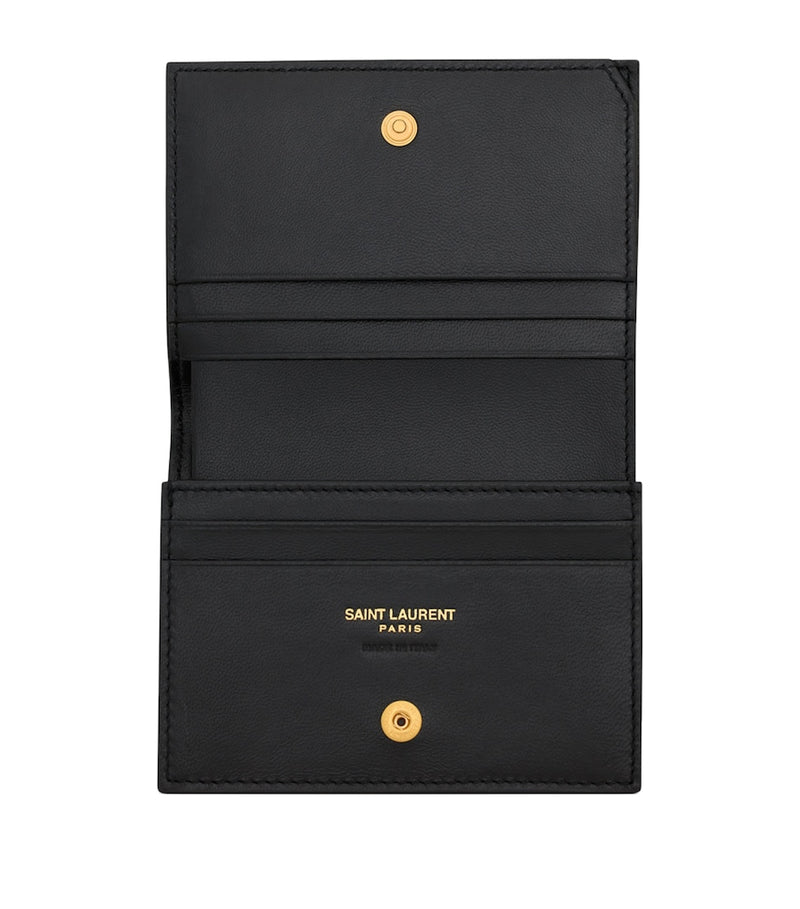 Saint Laurent Monogram Metalassé bifold wallet 11x9cm, imported from the UK