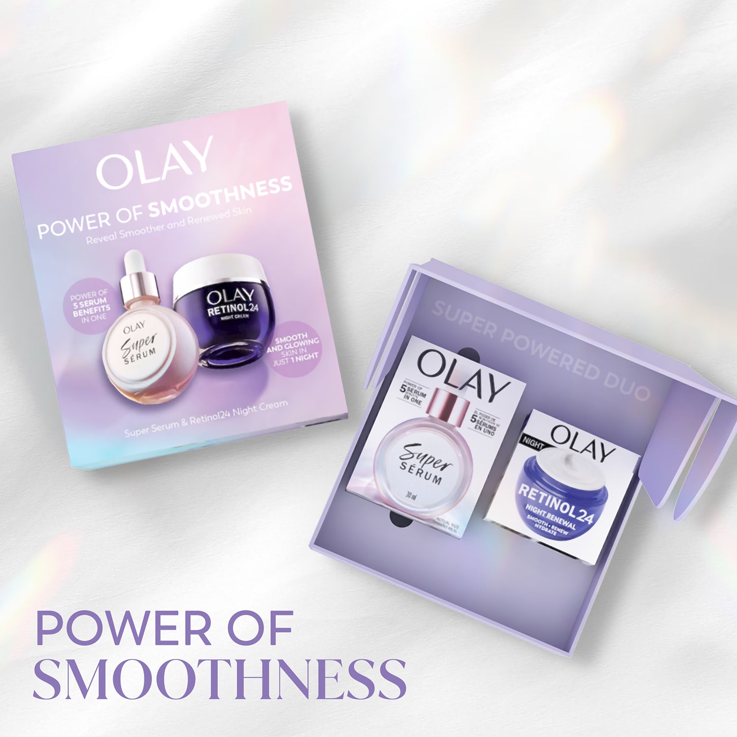 Olay gift set Super Serum 30ml and Retinol24 50ml, UK version