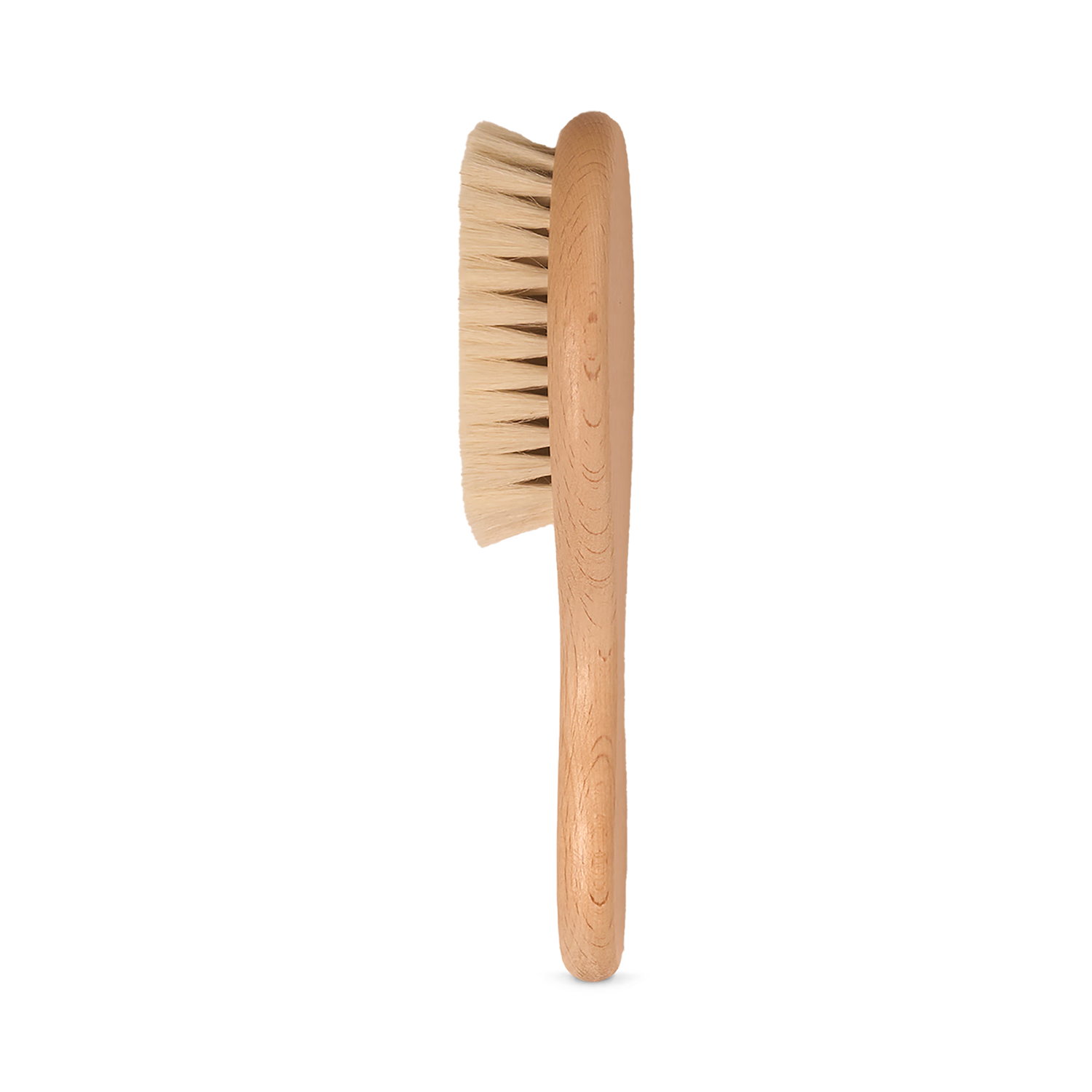 Baby brush with 100% goat hair bristles and wooden handle, UK version