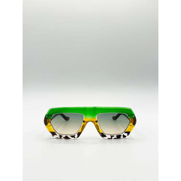 SVNX flat sunglasses multi print (British brand)
