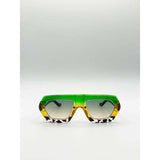 SVNX flat sunglasses multi print (British brand)