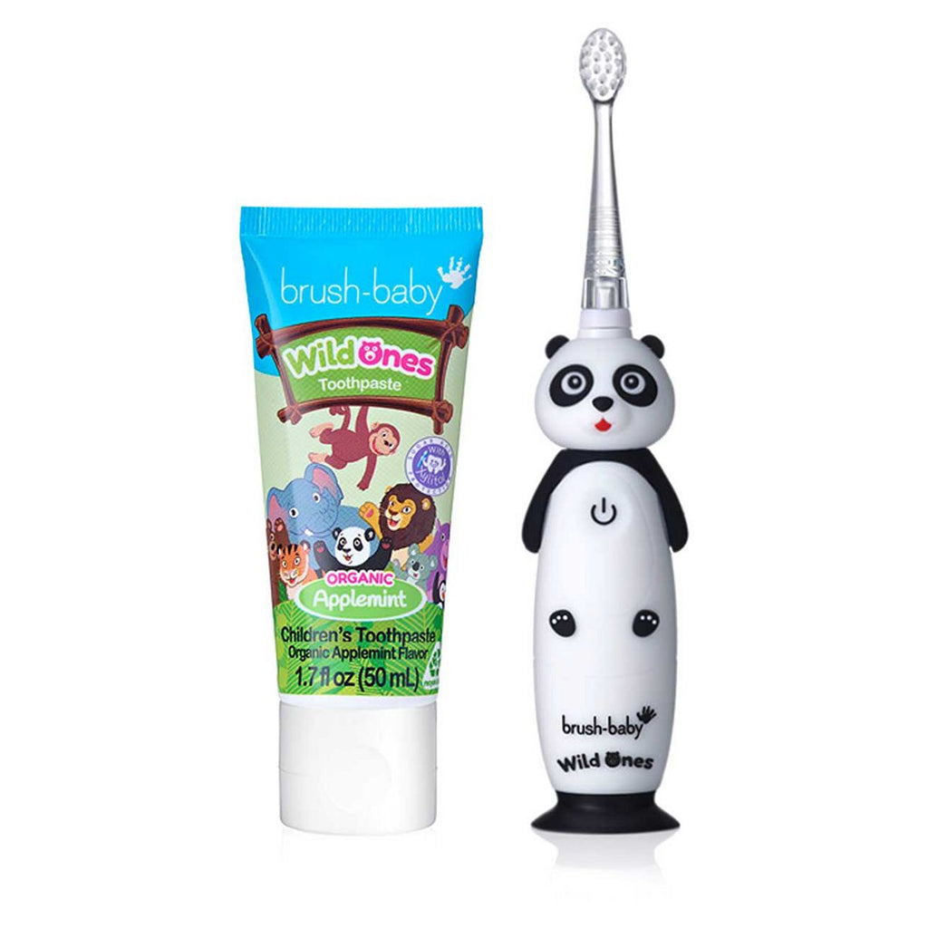 brush-baby WildOnes Panda Rechargeable Toothbrush & WildOnes Applemint Toothpaste