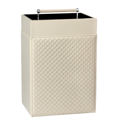 Harrods Riviere Quilted Leather Laundry Basket- Buy online at McGrocer