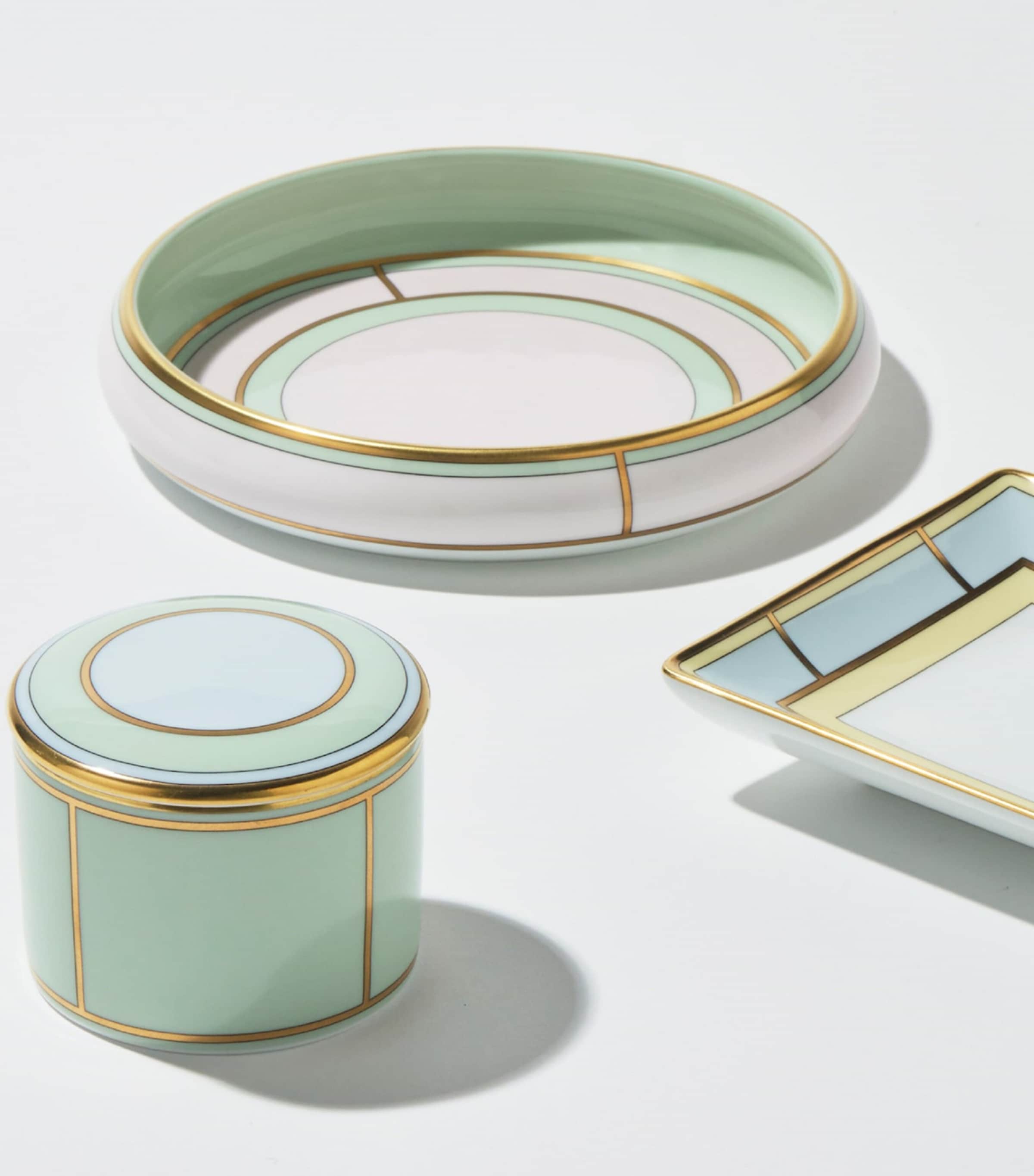 GINORI 1735 porcelain trinket box verde, UK version
