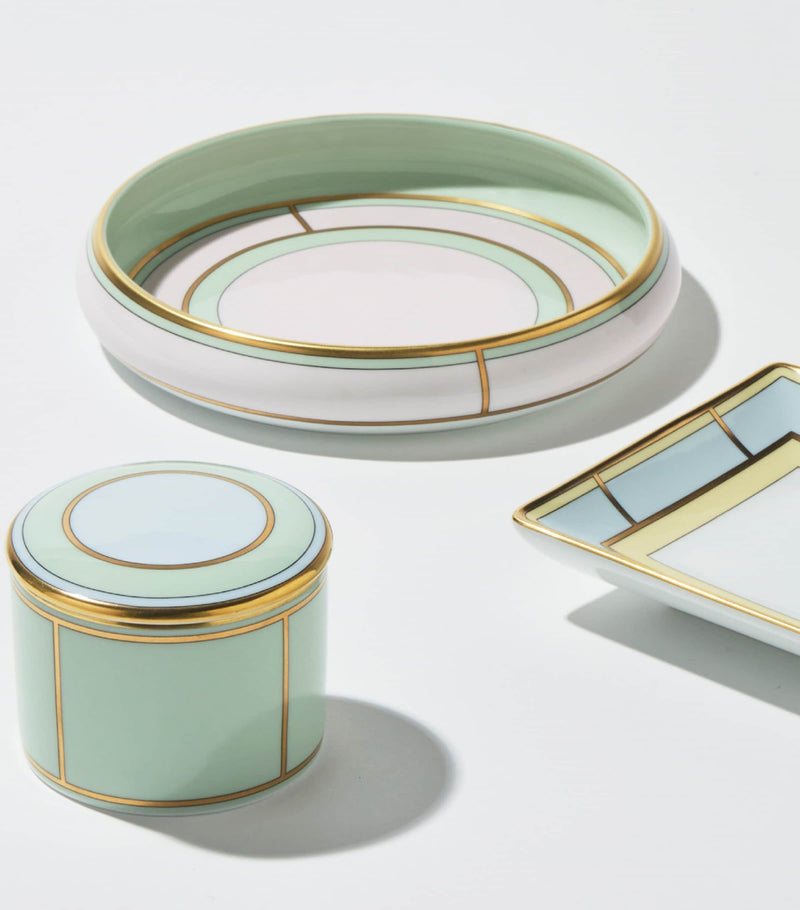 GINORI 1735 porcelain trinket box verde, UK version