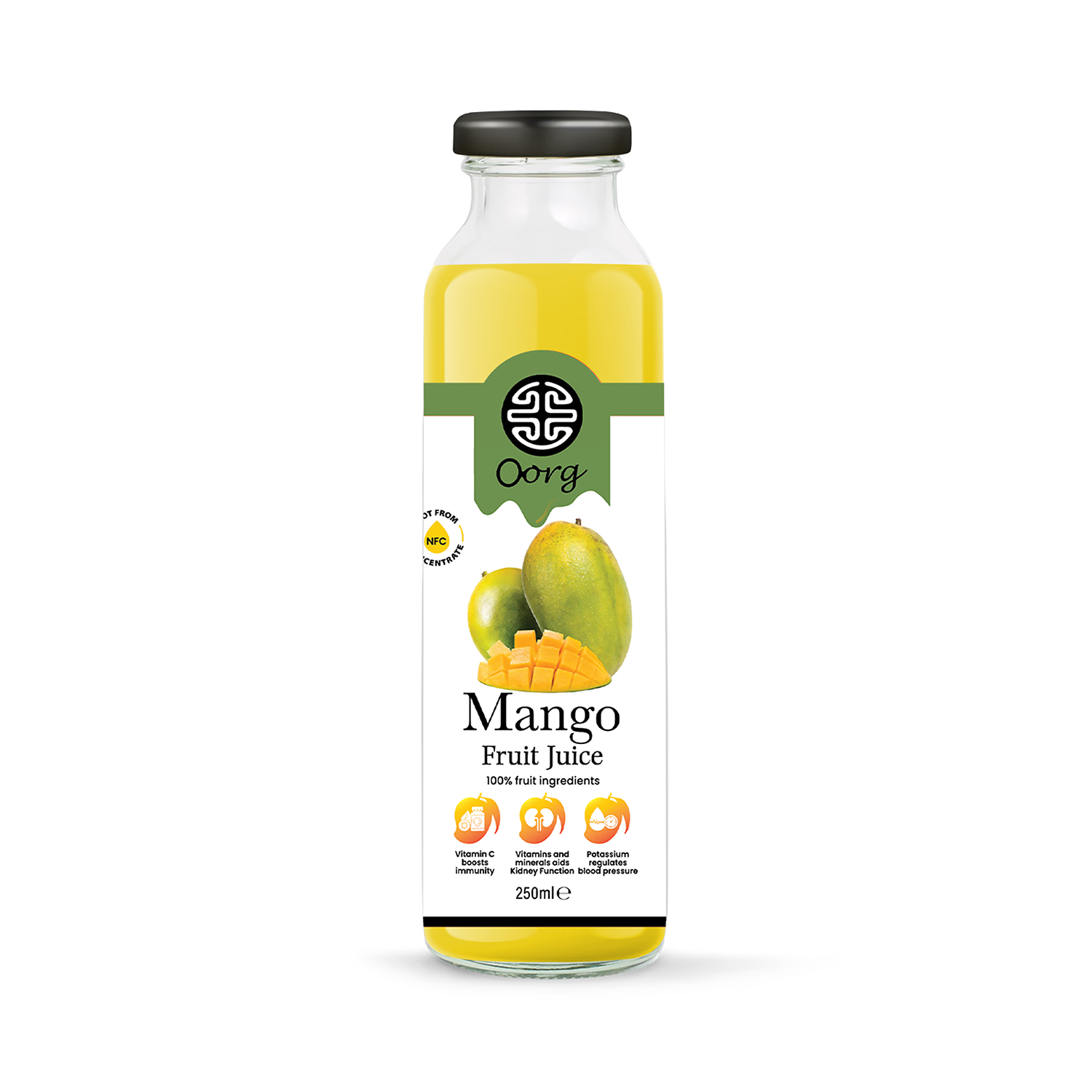 OORG natural mango juice 250ml x 6 (British brand)