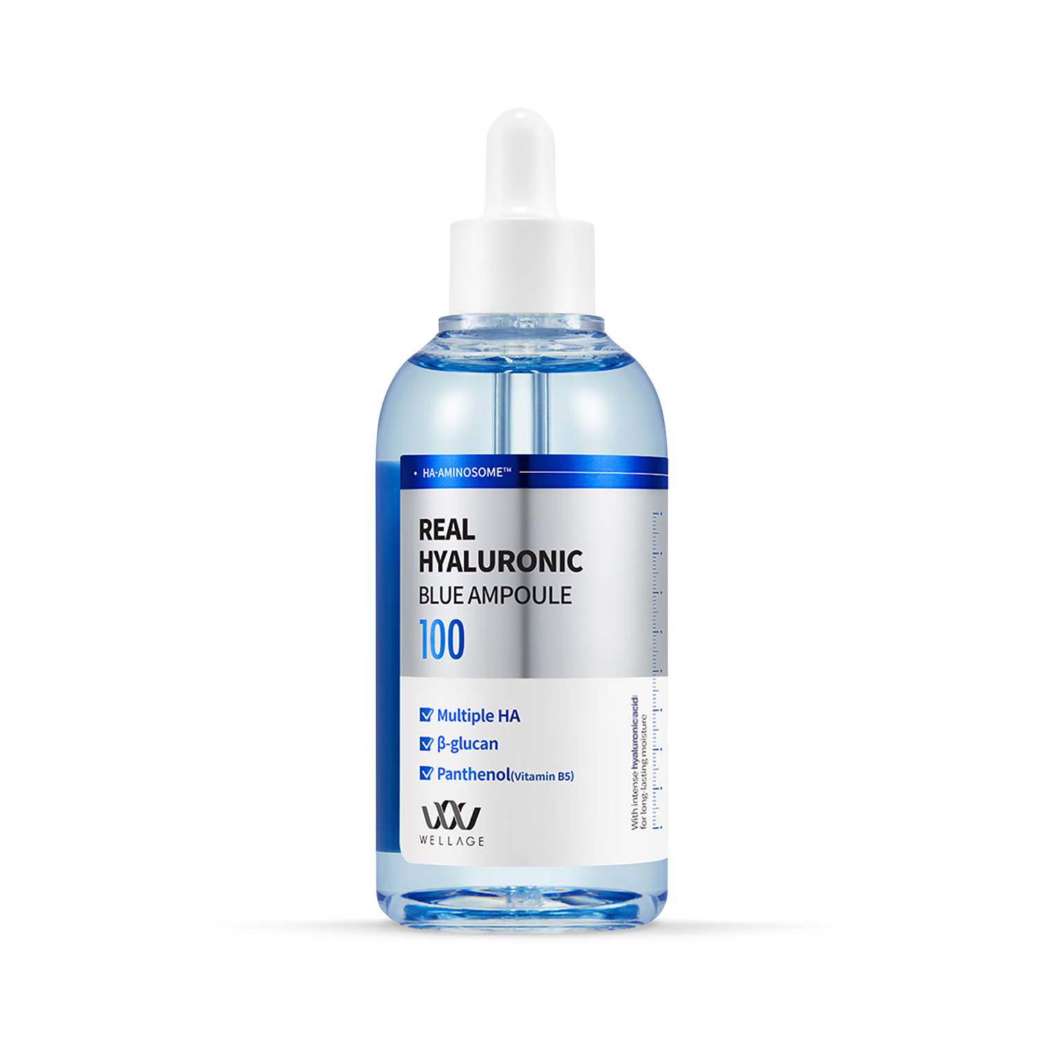 Wellage Real Hyaluronic Blue Ampoule 100ml, imported from the UK