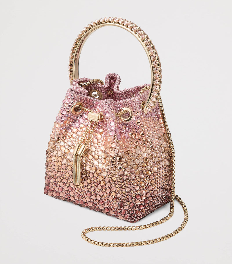 Jimmy Choo Bon Bon top-handle bag with crystal-embellished handle - UK version