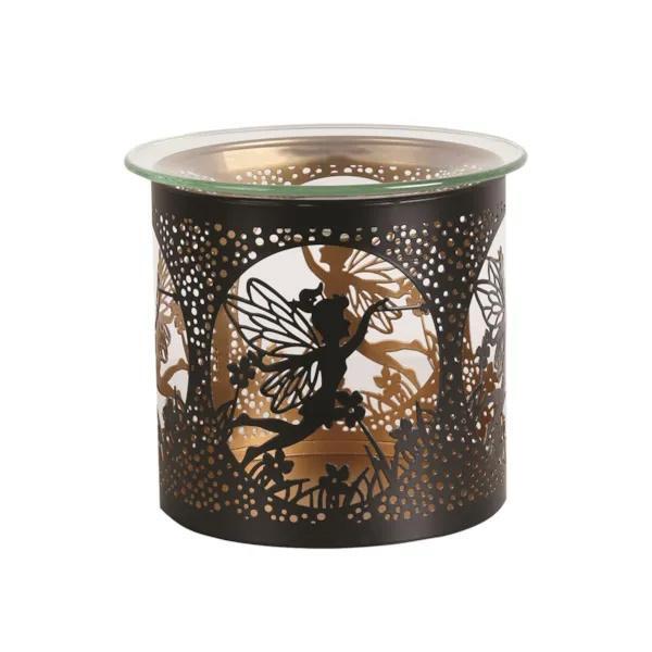 Aroma tealight holder black flying fairy design, UK version