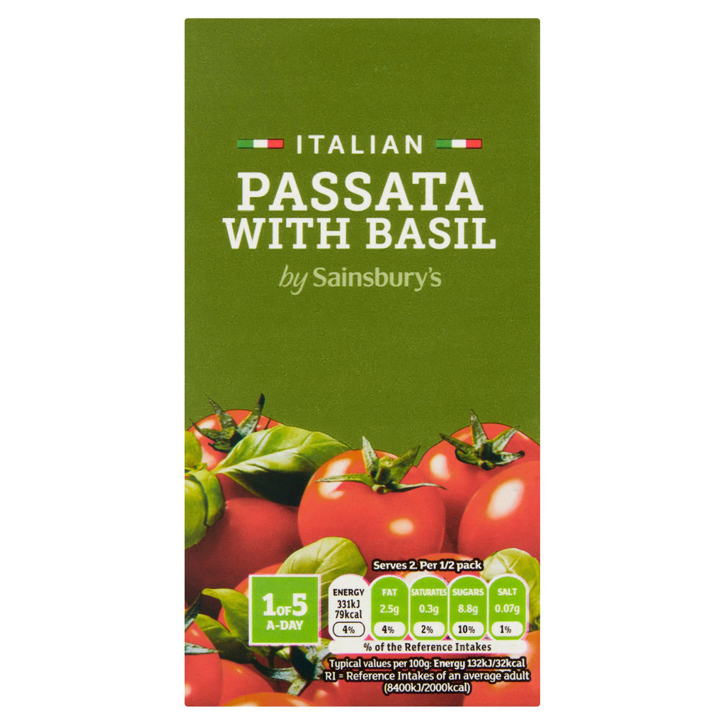 Sainsbury's Italian Passata with Basil 500g