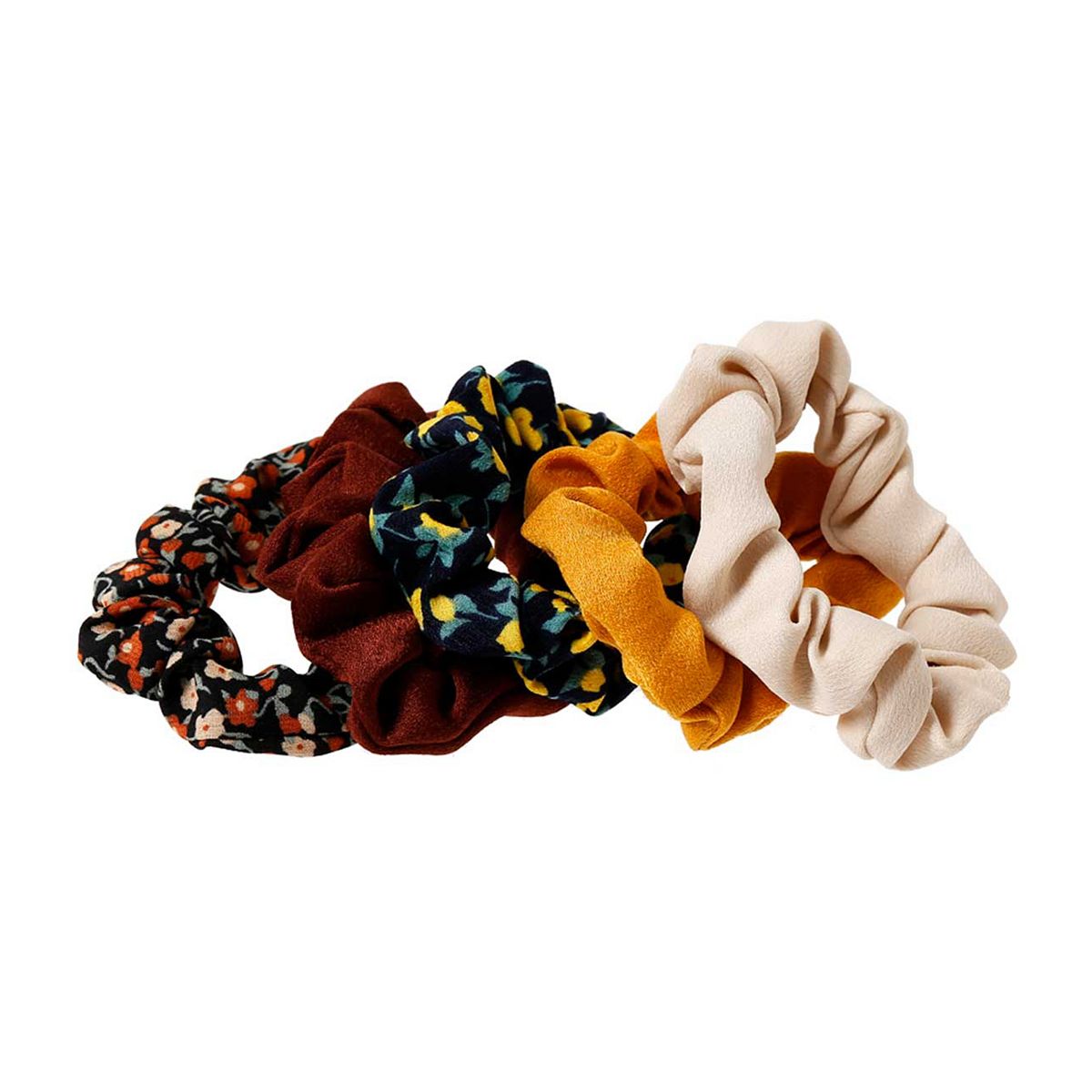 Ribbon & Asher Floral Scrunchie Five Pack GOODS Boots   